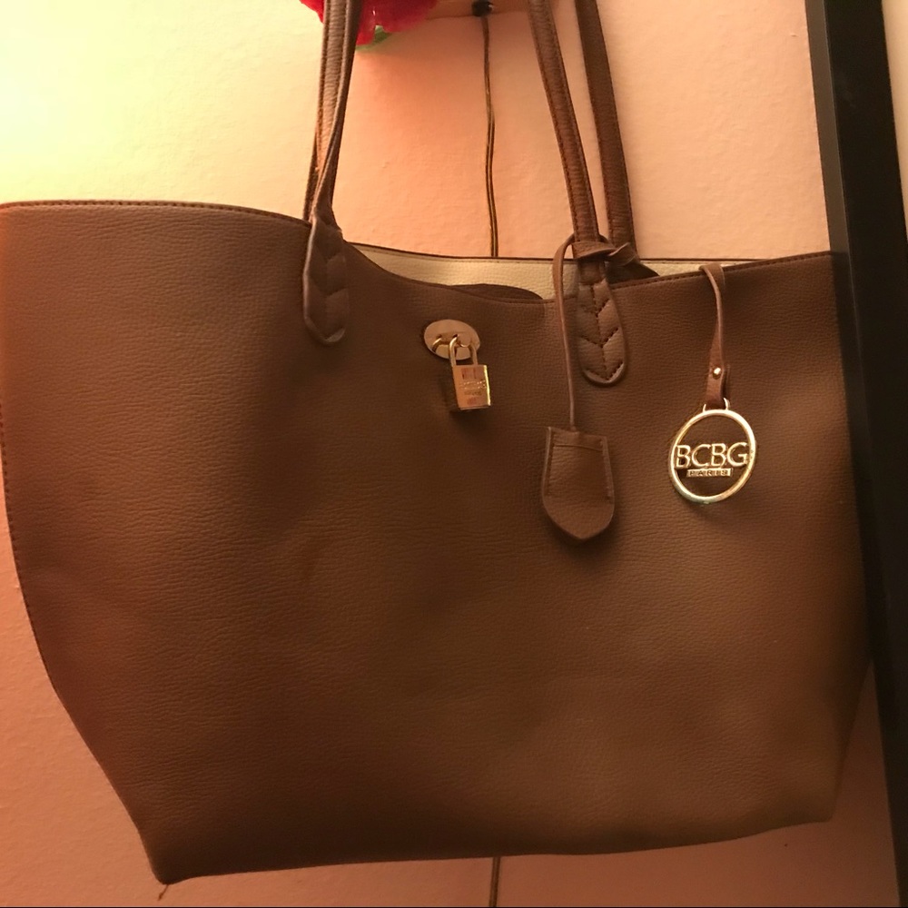 Large BCBG genuine leather purse